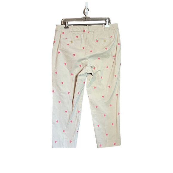 Talbots beige embroidered clam capris. Size 12 - Picture 7 of 8